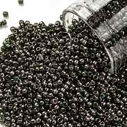 TOHO Round Seed Beads, Japanese Seed Beads, (323) Gold Luster Olivine, 11/0, 2.2mm, Hole: 0.8mm, about 1110pcs/bottle, 10g/bottle(SEED-JPTR11-0323)