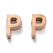 Ion Plating(IP) 304 Stainless Steel Charms, Alphabet, Rose Gold, Letter.P, 8x5x3mm, Hole: 1.8mm(STAS-K216-41P-RG)