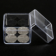 Polystyrene(PS) Plastic Bead Containers, Cube, Clear, 5.6x5.6x5cm(CON-L006-10C)