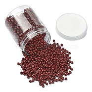 1300Pcs 6/0 Glass Seed Beads, Opaque Colours, Round, Small Craft Beads for DIY Jewelry Making, Coconut Brown, 4mm, Hole: 1.5mm(SEED-YW0002-19C)