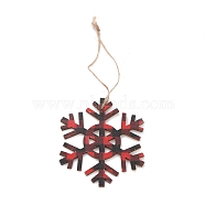 (Defective Closeout Sale: Painting Peel Off), Wood Pendants, for Wall Decoration, Snowflake, Dark Red, 81x72x2mm, Hole: 3mm(WOOD-XCP0001-30)