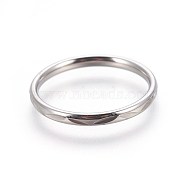 304 Stainless Steel Finger Rings, Stainless Steel Color, Size 5, 15.7mm(RJEW-O032-02P-15mm)