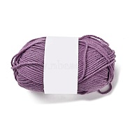 Milk Cotton Knitting Acrylic Fiber Yarn, 4-Ply Crochet Yarn, Punch Needle Yarn, Old Rose, 2mm(YCOR-NH0001-01J)