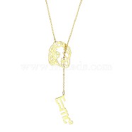 Simple and Stylish Stainless Steel Lariat Necklaces, Sweater Chain Necklace for Women, Human(WC5409-5)