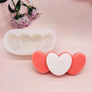 Candle DIY Food Grade Silicone Molds, For Candle Making, Heart, 13.2x6.3x4.5cm(PW-WG41368-02)
