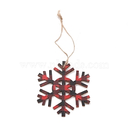 (Defective Closeout Sale: Painting Peel Off), Wood Pendants, for Wall Decoration, Snowflake, Dark Red, 81x72x2mm, Hole: 3mm(WOOD-XCP0001-30)