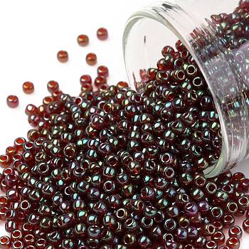 TOHO Round Seed Beads, Japanese Seed Beads, (330) Gold Luster Rust, 11/0, 2.2mm, Hole: 0.8mm, about 1110pcs/bottle, 10g/bottle