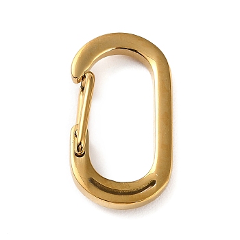 304 Stainless Steel Rock Climbing Carabiners, Keychain Backpack Clasps, Golden, 20.5x11x5mm, Inner Diameter: 15.5x7mm