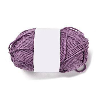 Milk Cotton Knitting Acrylic Fiber Yarn, 4-Ply Crochet Yarn, Punch Needle Yarn, Old Rose, 2mm