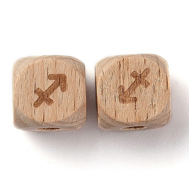 Natural Wood Constellation Beads(WOOD-M002-09)-3