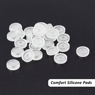 sunnyclue 100pcs coussinets en silicone confortables pour boucles d'oreilles à clip à vis(FIND-SC0003-18)-4