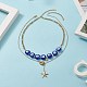 2Pcs 2 Style Brass Shell with Star Pendant Lariat Necklaces Set(NJEW-JN04208)-6