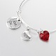 Mother's Day Adjustable Silver Plated Brass Charm Bangles Expandable Bangles(BJEW-JB02006)-2