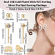 20Pcs 2 Style Brass Stud Earring Findings(EJEW-BBC0001-24G)-2