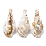 Imitation Shell Acrylic Pendants, Conch Shape Charms, Navajo White, 45x20x17.5mm, Hole: 2.5mm, about 100pcs/500g(SACR-K005-07D)