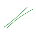 Plastic Wire Twist Ties, with Iron Core, Bread Candy Bag Ties, Green, 102~104x2x0.7mm(AJEW-WH0109-80C)