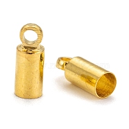 Brass Cord Ends, Nickel Free, Golden, 9x3.5mm, Hole: 1.5mm, 3mm inner diameter(EC038-NFG)