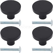 Zinc Alloy Drawer Knobs, for Home, Cabinet, Cupboard and Dresser, Black, 25x18.5mm, Hole: 3.5mm(FIND-WH0067-71C)