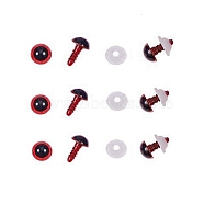 Craft Plastic Doll Eyes, Stuffed Toy Eyes, Red, 8mm(DIY-WH0015-8mm-A01)