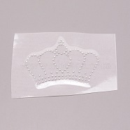 Crown Glitter Hotfix Rhinestone, Iron on Patches, Dress Shoes Garment Decoration, Crystal, 65x95x1.5mm(DIY-WH0268-06)