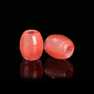 Cherry Quartz Glass Large Hole Barrel Beads, European Beads, 18x16mm, Hole: 6mm(PW-WG3EBC5-02)