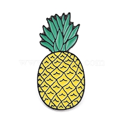 Pineapple Enamel Pins, Alloy Brooches for Backpack Clothes, Gold, 33.5x16.5mm(JEWB-R053-05EB-01)