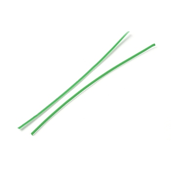 Plastic Wire Twist Ties, with Iron Core, Bread Candy Bag Ties, Green, 102~104x2x0.7mm