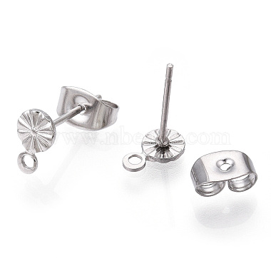304 Stainless Steel Stud Earring Findings(STAS-E192-01P-02)-2