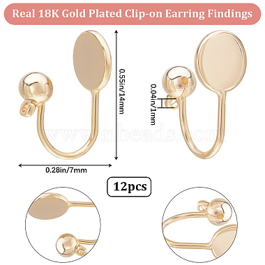 12Pcs Brass Cuff Earring Findings(KK-BBC0010-22G)-2