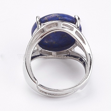 Adjustable Natural Lapis Lazuli Finger Rings(RJEW-F075-01L)-3