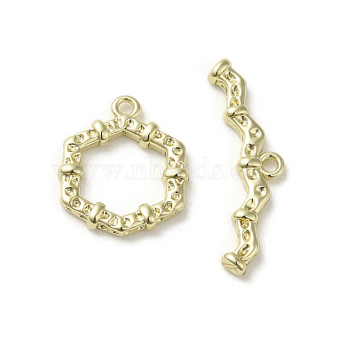 Golden Hexagon Brass Toggle Clasps