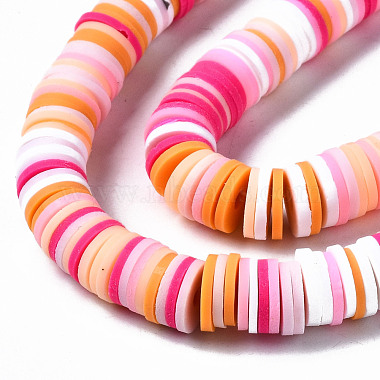 Handmade Polymer Clay Beads Strands(CLAY-R089-8mm-143)-2