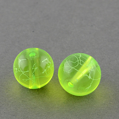 6mm GreenYellow Round Drawbench Glass Beads