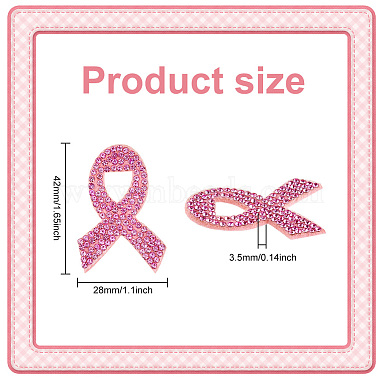 30 pièces d'appliques en strass pour ruban de sensibilisation au cancer du sein(PATC-FG0001-48)-2