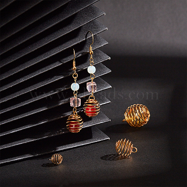 комплекты ожерелья с подвесками из проволоки своими руками(DIY-PH0003-04)-7