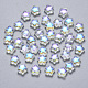Perles de verre peintes par pulvérisation transparent(X-GLAA-R211-04-G03)-1