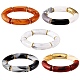 Chunky Curved Tube Beads Stretch Bracelets Set(BJEW-SW00022)-1