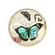 Butterfly Printed Glass Half Round/Dome Cabochons(X-GGLA-N004-14mm-C)-2