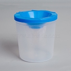 Children's No Spill Plastic Paint Cups, with Colored Lids, for Cleaning, Light Sky Blue, 7.1x7.4cm(AJEW-WH0022-33D)