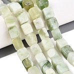 Natural Xiuyan Jade Beads Strands, Cuboid, 10~13x9~10x9~10mm, Hole: 0.7~1mm, about 31~32pcs/strand, 14.76~15.35 inch(37.5~39cm)(G-Q616-03A)