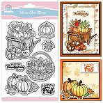 PVC Clear Stamps, for DIY Scrapbooking, Photo Album Decorative, Cards Making, Stamp Sheets, Pumpkin, 160x110mm(DIY-WH0800-023)