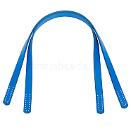PU Leather Sew on Bag Handles, for Purse Making, Medium Blue, 61.3~61.5x1.85x0.4cm, Hole: 1.8mm(FIND-WH0290-23A)