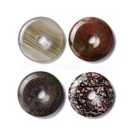 Natural Gemstone Pendants, Donut/Pi Disc, 40~40.5x7~7.5mm, Hole: 8~8.5mm(G-K319-02A)