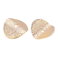 Brass Spacer Beads, Flat Round, Twisted, Real 18K Gold Plated, 10x10x1mm, Hole: 1mm, 30pcs/box(KK-BC0006-51G)