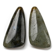 Natural Labradorite Pendants, Triangle, 46x21~23x8.5~9mm, Hole: 1.5mm(G-M405-09-01)