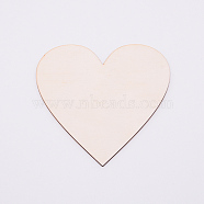 Unfinished Wood Heart Cutout Shape, for Wedding, Valentine, DIY Supplies, BurlyWood, 12x12x0.2cm(WOOD-WH0101-37A)