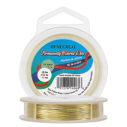 Round Brass Wire for Jewelry Making, Unplated, 0.3mm, about 100m/roll(CWIR-BC0006-09-0.3mm)