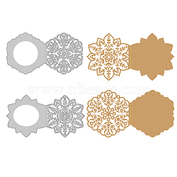 Carbon Steel Cutting Dies Stencils, for DIY Scrapbooking, Photo Album, Decorative Embossing Paper Card, Stainless Steel Color, Flower, 165~168x90~92x0.8mm, 2pcs/set(DIY-WH0309-1376)