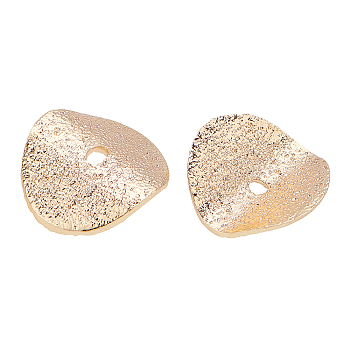 Brass Spacer Beads, Flat Round, Twisted, Real 18K Gold Plated, 10x10x1mm, Hole: 1mm, 30pcs/box