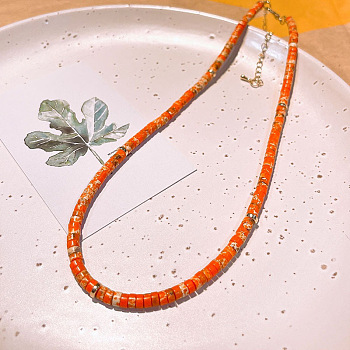 Synthetic Imperial Jasper Heishi Graduated Beaded Necklaces